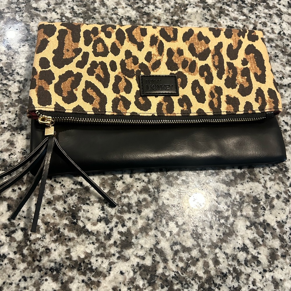 Chic Leopard and Black Clutch by Tignanello